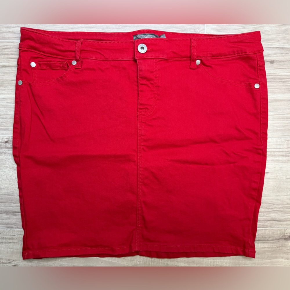 Torrid Bright Red Fitted Skirt